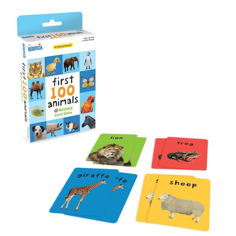 Briarpatch, First 100 Animals Matching Card Game, Based On Board Books by Roger Priddy, Preschool Learning for Kids - Image 1